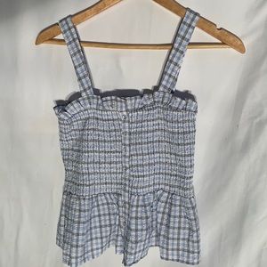 Forever 21 Srunched Ruffle Babydoll Tank Top